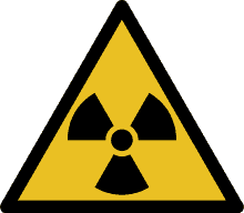 radiação ionizante - símbolo de perigo